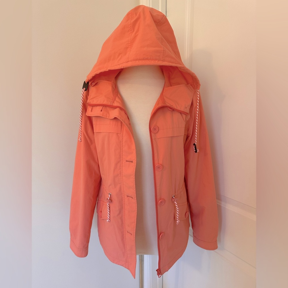 Pink JCrew Factory Anorak Rain Jacket